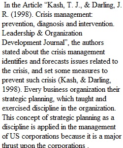 3-3 HR Article Analysis Crisis Management